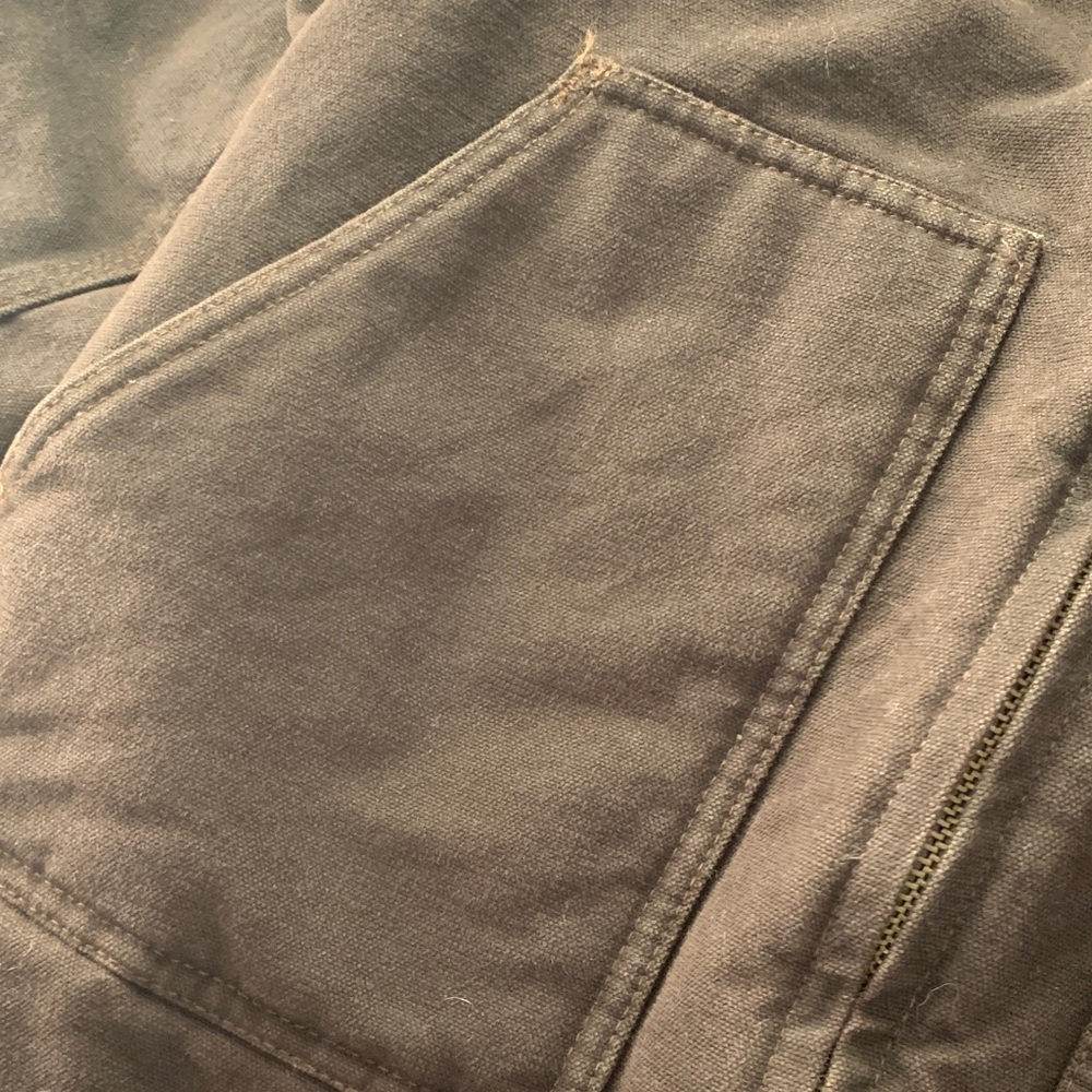Carhartt women's size medium Dark Brown Jacket Fleece lining duck - Picture 4 of 13